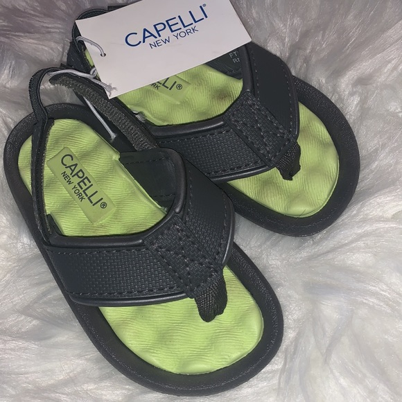 Capelli New York Ladies EVA Wedge Flip Flops - Rhinestone Trim, Comfort Footbed, 1.25 Inch Heel - View #12